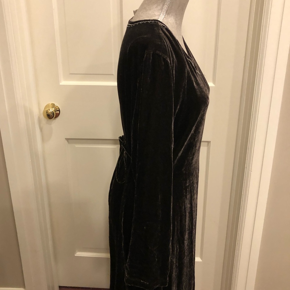 J. Jill Velvet Embroidered Dress - Picture 2 of 8